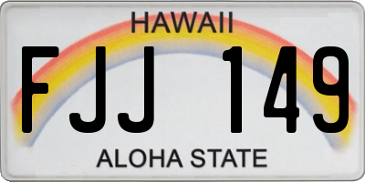 HI license plate FJJ149
