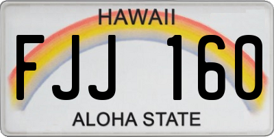 HI license plate FJJ160