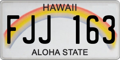 HI license plate FJJ163