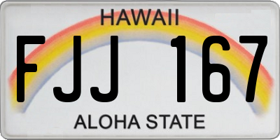 HI license plate FJJ167