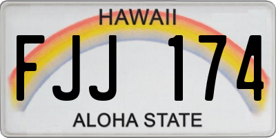 HI license plate FJJ174