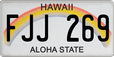 HI license plate FJJ269