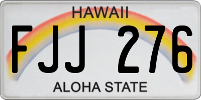 HI license plate FJJ276