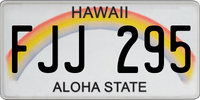 HI license plate FJJ295