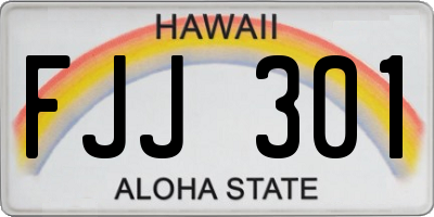 HI license plate FJJ301