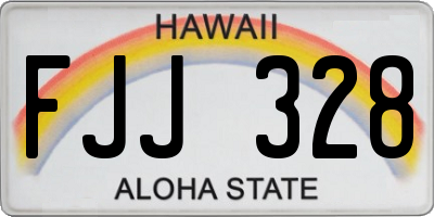 HI license plate FJJ328