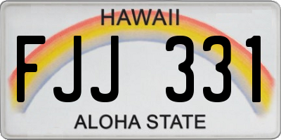 HI license plate FJJ331