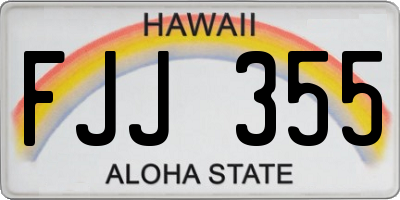 HI license plate FJJ355