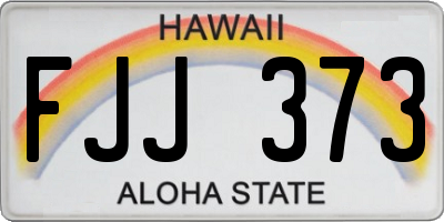 HI license plate FJJ373