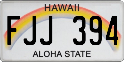HI license plate FJJ394