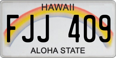 HI license plate FJJ409