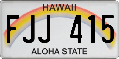 HI license plate FJJ415