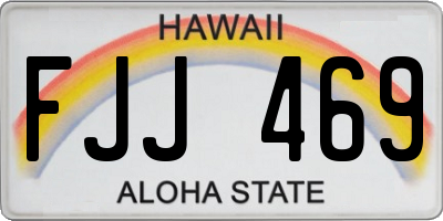 HI license plate FJJ469