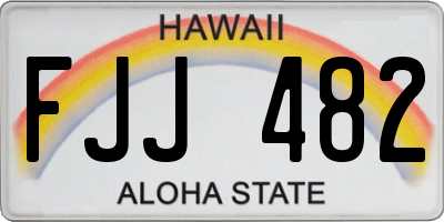 HI license plate FJJ482