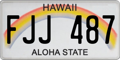 HI license plate FJJ487