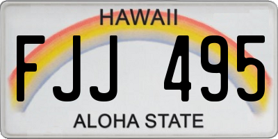 HI license plate FJJ495