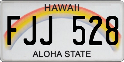 HI license plate FJJ528