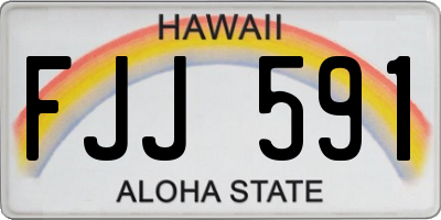 HI license plate FJJ591