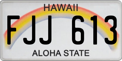 HI license plate FJJ613