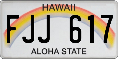 HI license plate FJJ617