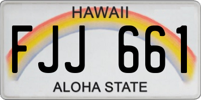 HI license plate FJJ661