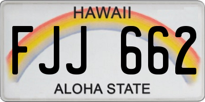 HI license plate FJJ662