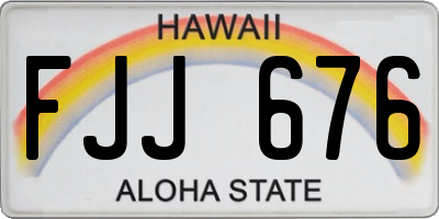 HI license plate FJJ676
