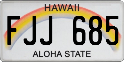 HI license plate FJJ685