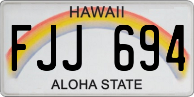 HI license plate FJJ694