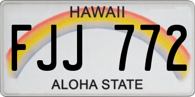 HI license plate FJJ772