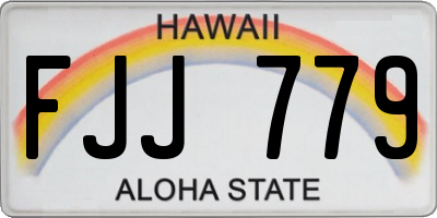 HI license plate FJJ779