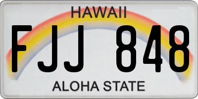 HI license plate FJJ848
