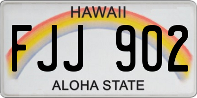 HI license plate FJJ902