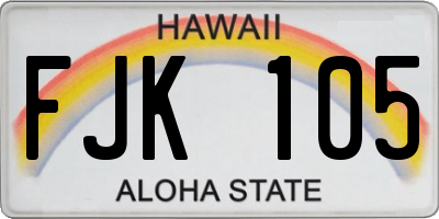 HI license plate FJK105