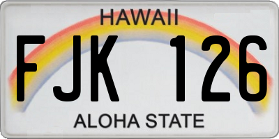 HI license plate FJK126