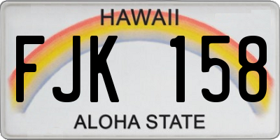 HI license plate FJK158