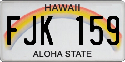 HI license plate FJK159