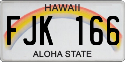 HI license plate FJK166