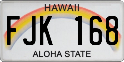 HI license plate FJK168
