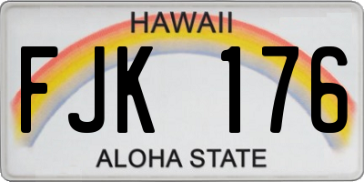 HI license plate FJK176