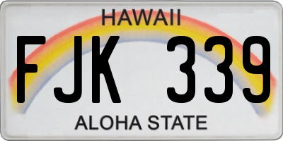 HI license plate FJK339