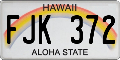 HI license plate FJK372