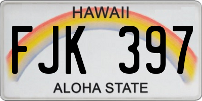 HI license plate FJK397