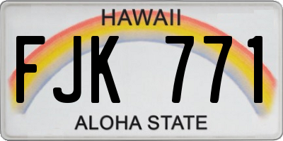 HI license plate FJK771