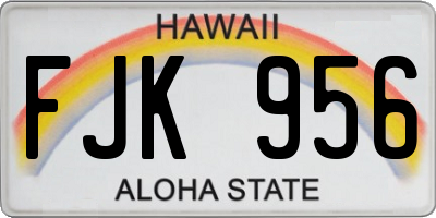 HI license plate FJK956