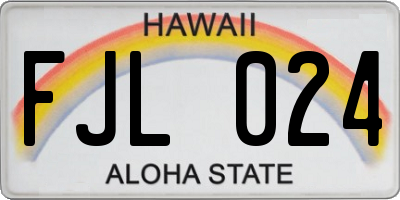 HI license plate FJL024
