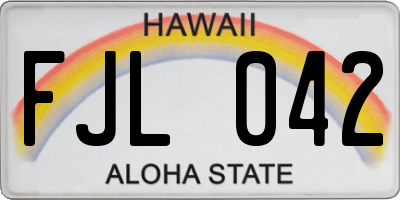 HI license plate FJL042