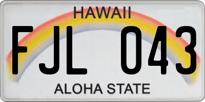 HI license plate FJL043