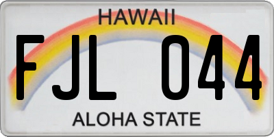 HI license plate FJL044