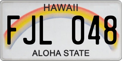 HI license plate FJL048